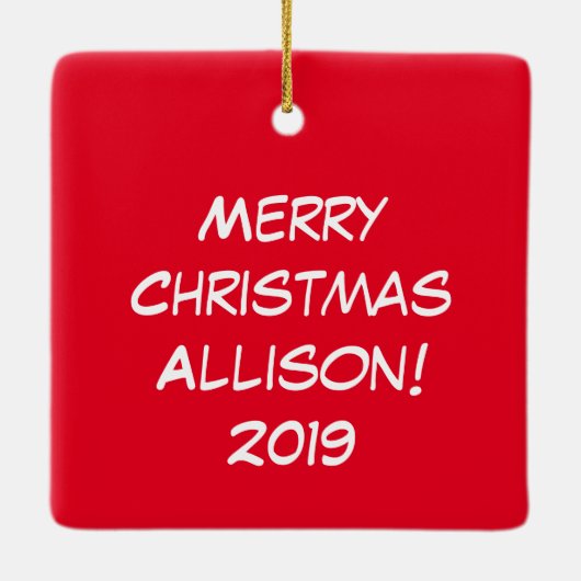 Llama Niedlich Funny Christmas Holiday Keramikornament (Rückseite)