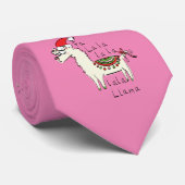 Llama Niedlich Funny Christmas Holiday Krawatte (Gerollt)