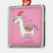 Llama Niedlich Funny Christmas Holiday Ornament Aus Metall (Links)