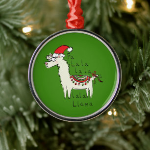 Llama Niedlich Funny Christmas Holiday Ornament Aus Metall
