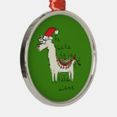 Llama Niedlich Funny Christmas Holiday Ornament Aus Metall (Rechts)