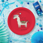 Llama Niedlich Funny Christmas Holiday Pappteller (Party)