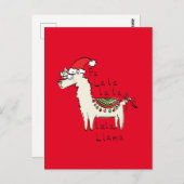 Llama Niedlich Funny Christmas Holiday Postkarte (Vorne/Hinten)