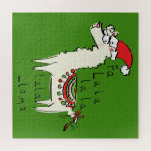 Llama Niedlich Funny Christmas Holiday Puzzle (Horizontal)