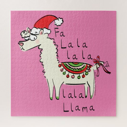 Llama Niedlich Funny Christmas Holiday Puzzle (Vertikal)