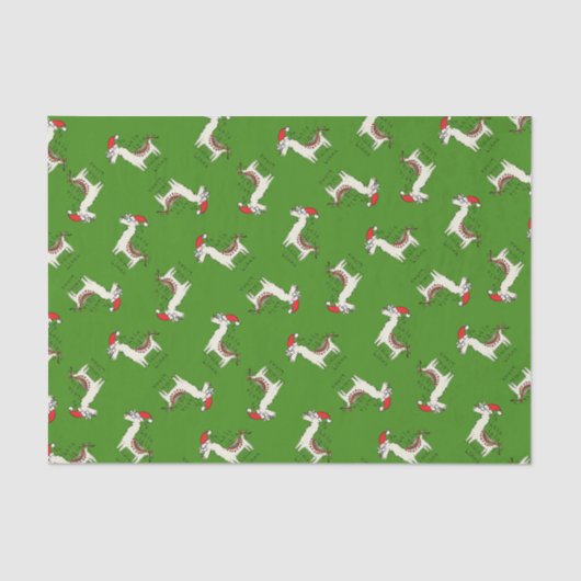Llama Niedlich Funny Christmas Holiday Seidenpapier (Vorderseite)