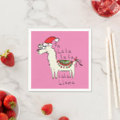 Llama Niedlich Funny Christmas Holiday Serviette (Beispiel)