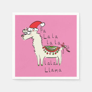Llama Niedlich Funny Christmas Holiday Serviette