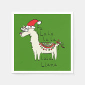 Llama Niedlich Funny Christmas Holiday Serviette (Vorderseite)