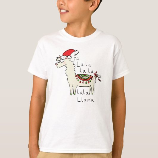 Llama Niedlich Funny Christmas Holiday T-Shirt (Vorderseite)