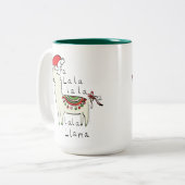 Llama Niedlich Funny Christmas Holiday Zweifarbige Tasse (Vorderseite Links)