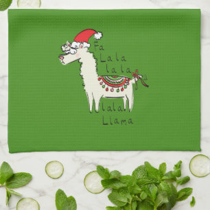 Llama Niedlich Funny Weihnachtsfeiertage Kinder Geschirrtuch