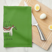 Llama Niedlich Funny Weihnachtsfeiertage Kinder Geschirrtuch (Viertel Falte)