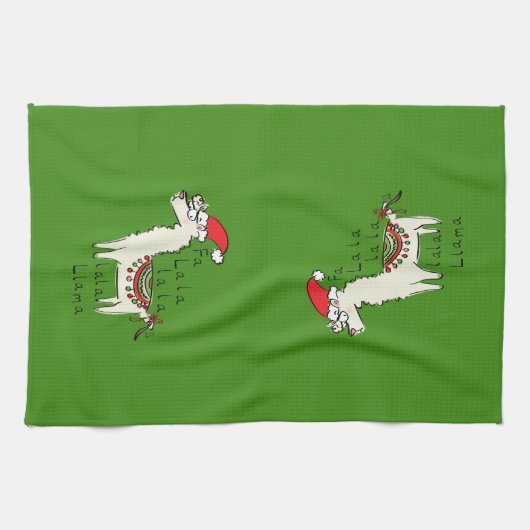Llama Niedlich Funny Weihnachtsfeiertage Kinder Geschirrtuch (Horizontal)