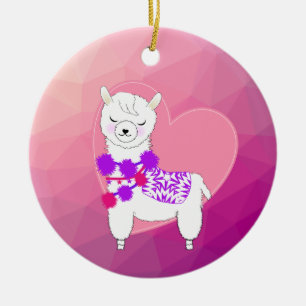 Llama Niedlich Personalisiert Keramik Ornament