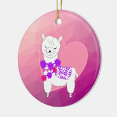 Llama Niedlich Personalisiert Keramik Ornament (Links)