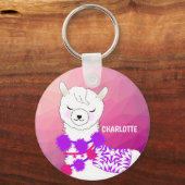 Llama Niedlich Personalisiert Schlüsselanhänger (Vorderseite)