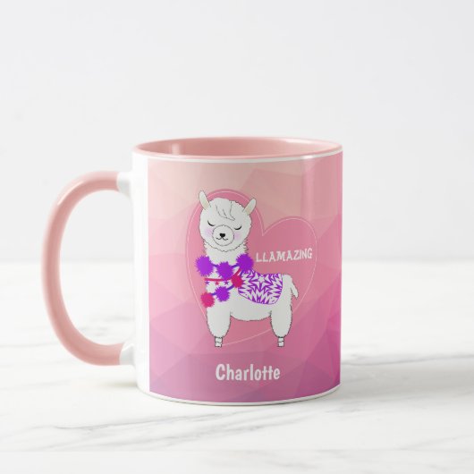 Llama Niedlich Personalisiert Tasse (Links)