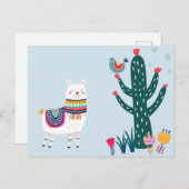 Llama Niedlich Postkarte (Vorne/Hinten)