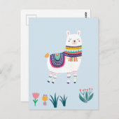 Llama Niedlich Postkarte (Vorne/Hinten)