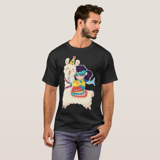 Llama Niedlich Style Alpaca Grafik Plus Größe 1 T-Shirt (Vorne ganz)
