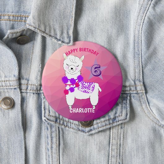 Llama Niedlich Vielen Dank Button (Beispiel)