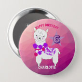 Llama Niedlich Vielen Dank Button (Vorne & Hinten)