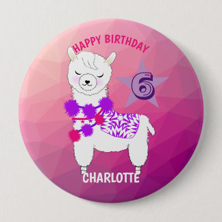 Llama Niedlich Vielen Dank Button