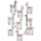 Llama Niedlich Whimsical Aufkleber (Vorderseite)