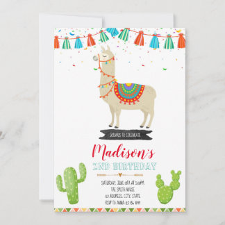 Llama niedliche Party Einladung