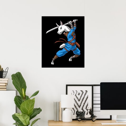 Llama Ninja Samurai Poster (Heimbüro)