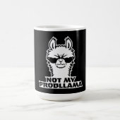 Llama Not My Probllama Sunglasses Cool Angry Mood Verwandlungstasse (Zentrum)