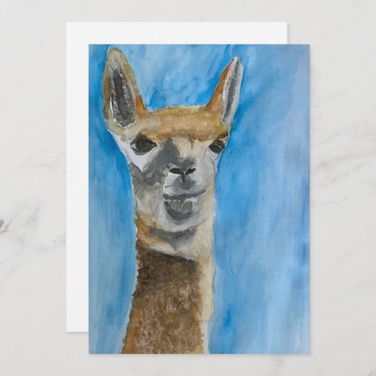 Llama notecard dankeskarte (Vorne/Hinten)