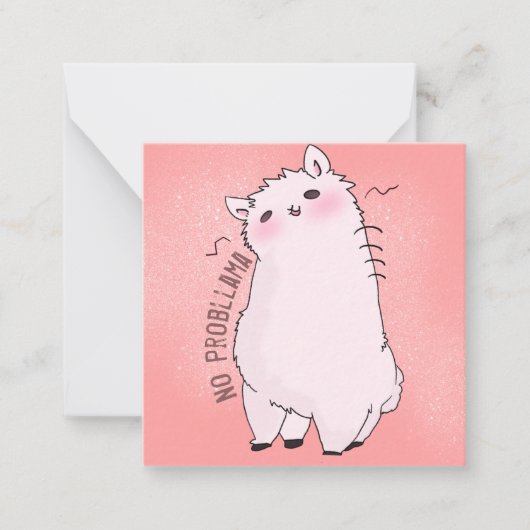 Llama Notizkarte Mitteilungskarte (Vorderseite)