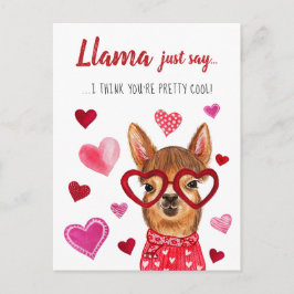 Llama nur sagen | Postkartengröße am Valentinstag Feiertagspostkarte
