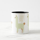Llama nur sagen zweifarbige tasse (Mittel)
