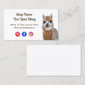 Llama Online Geschäft Fasergestricke Visitenkarte (Vorne/Hinten)