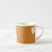 Llama, orange Hintergrund: Geburtstagsmuster. Espressotasse (Rechts)