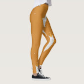Llama, orange Hintergrund: Geburtstagsmuster. Leggings (Rechts)