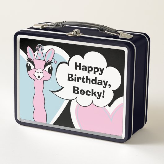 Llama Pajama Metall Brotdose (Vorderseite)