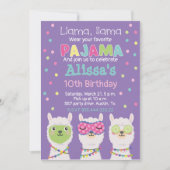 Llama pajama Party, Wellness-Center Party Einladung (Vorderseite)