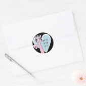 Llama Pajama Pink Girls Slumber Party Runder Aufkleber (Umschlag)