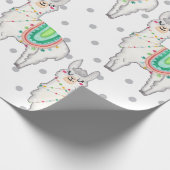 Llama Party Kinderzimmer New Geboren Geschenk Geschenkpapier (Ecke)