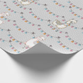 Llama Party Wrapping Paper Geschenkpapier (Ecke)