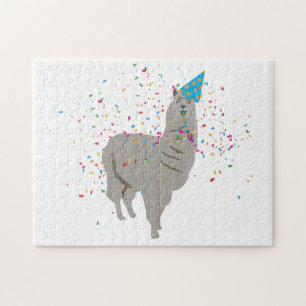 Llama Partying - Animals Having a Party Puzzle