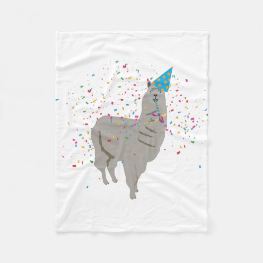 Llama Partying - Tiere mit Party Fleecedecke (Vorderseite)