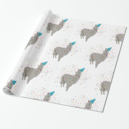 Llama Partying - Tiere mit Party Geschenkpapier