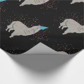 Llama Partying - Tiere mit Party Geschenkpapier (Ecke)