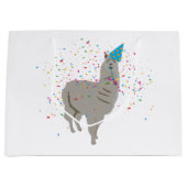 Llama Partying - Tiere mit Party Große Geschenktüte (Vorderseite)