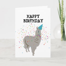 Llama Partying - Tiere mit Party Karte